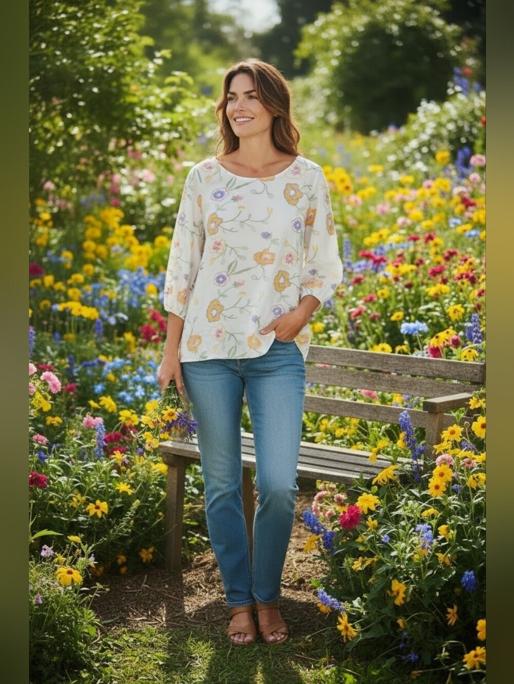 Kindred Embroidered Floral Boho Blouse By Anthropologie.